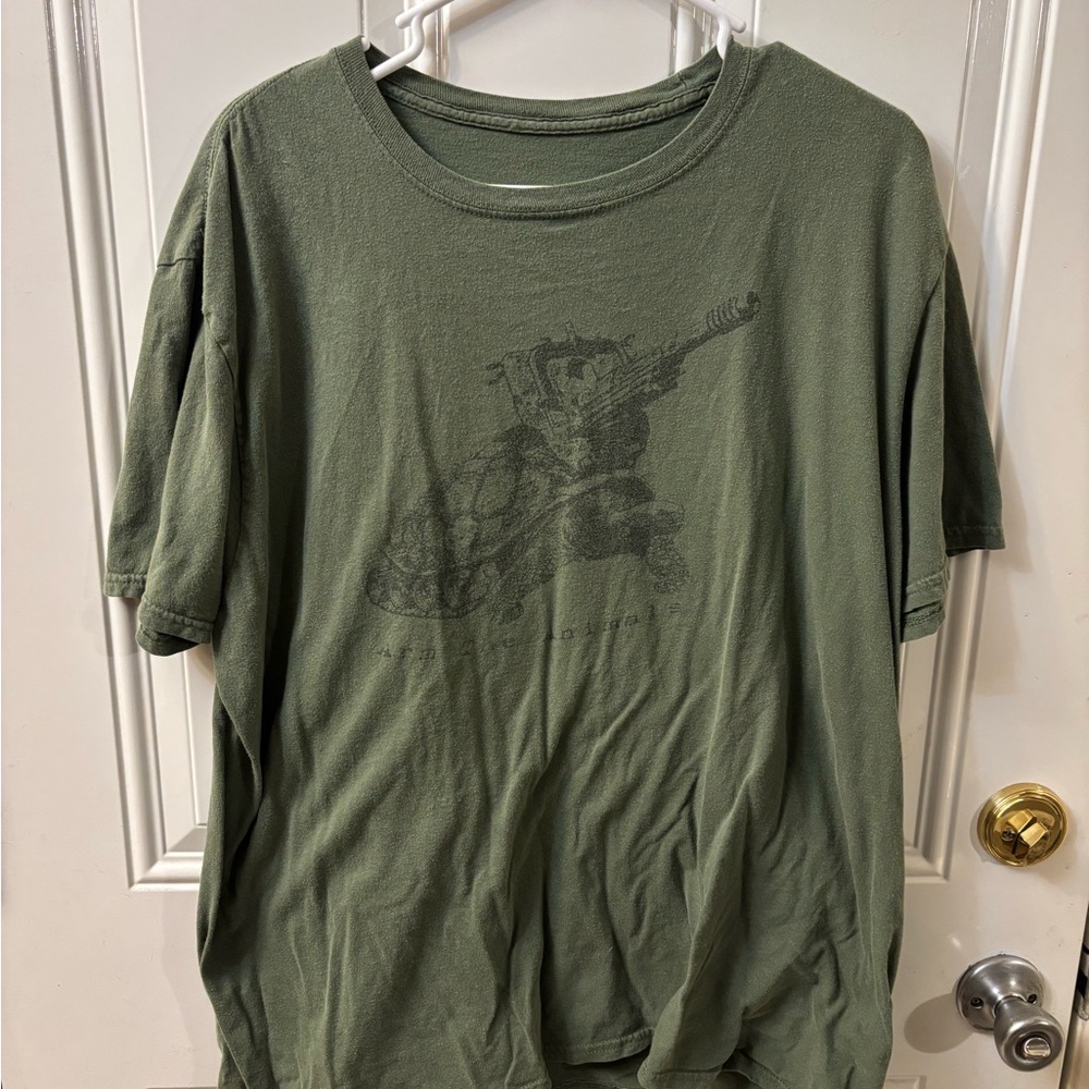 Olive Green Graphic Tee for Men
